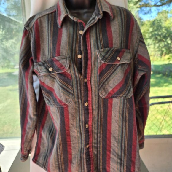 Vintage Private Property Flannel Button Up Shirt Size Large - Picture 3 of 11